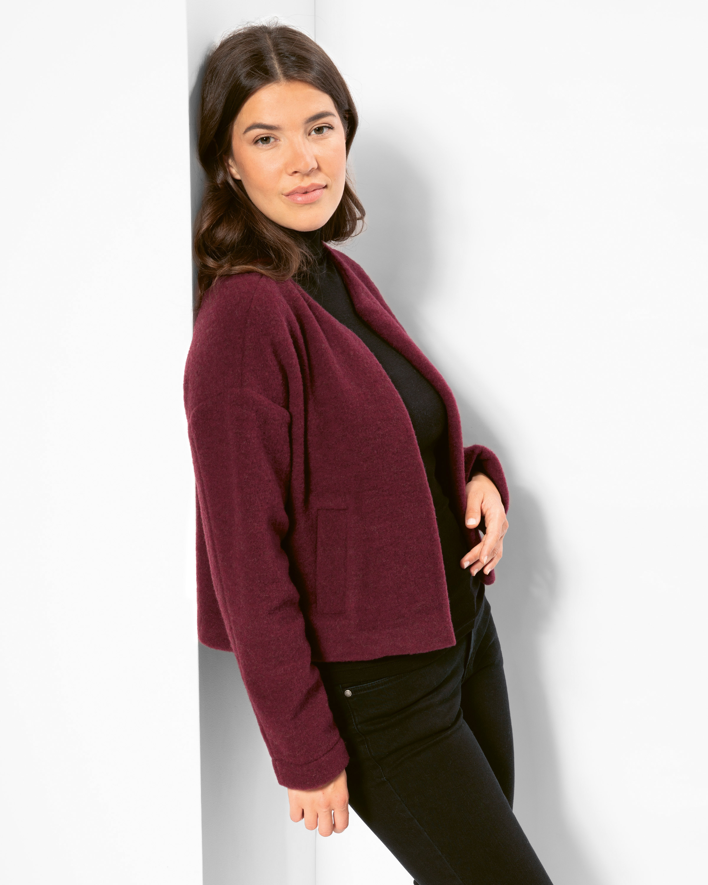 Fleece-Boxyjacke