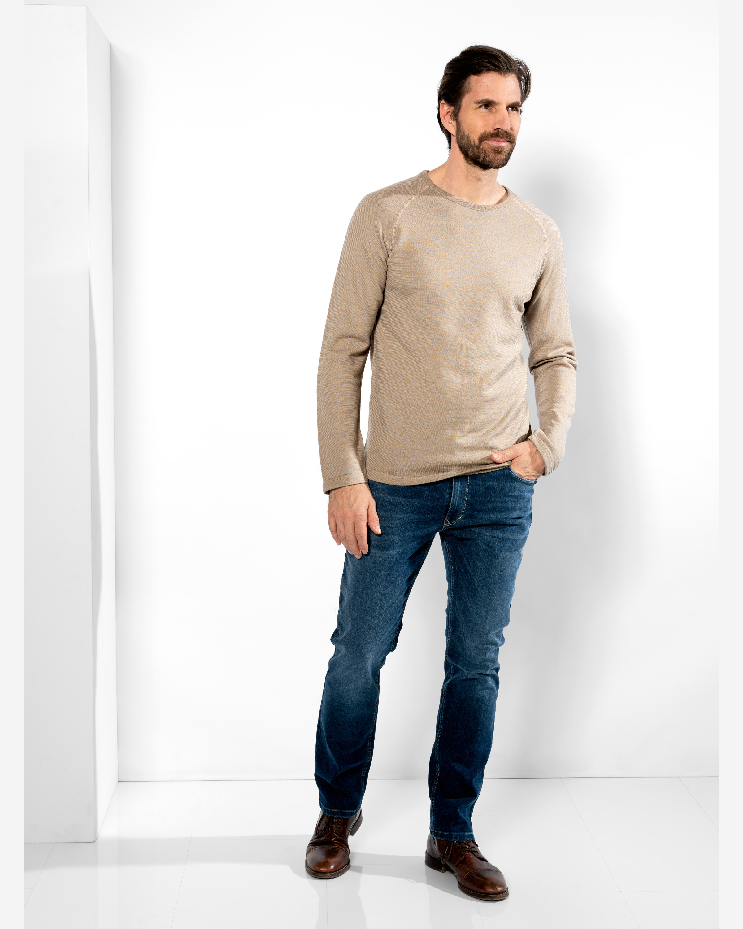 Merinowolle-Seide Pullover