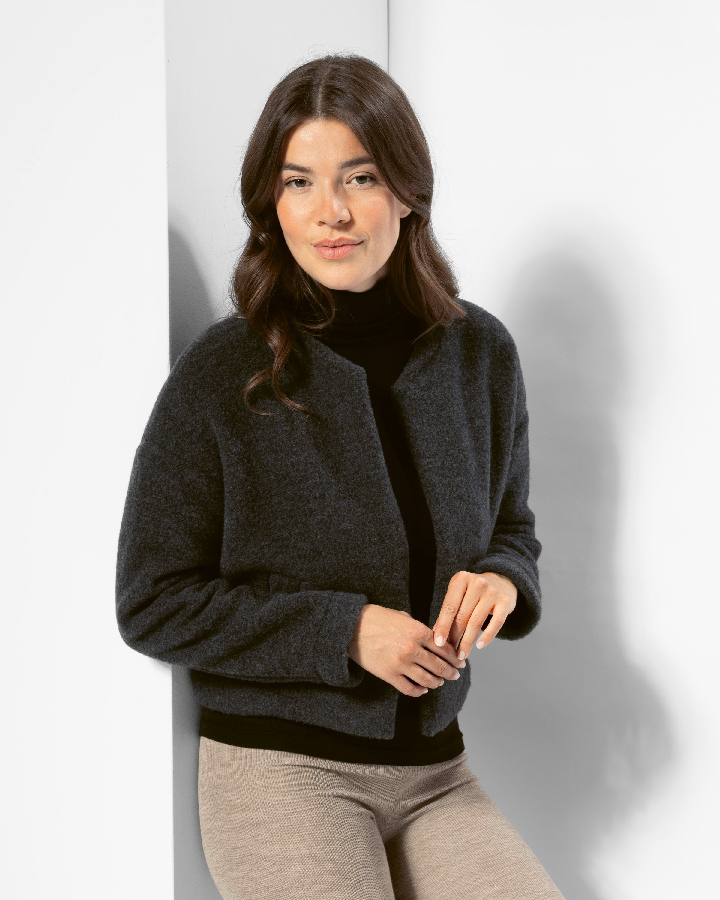 Fleece-Boxyjacke