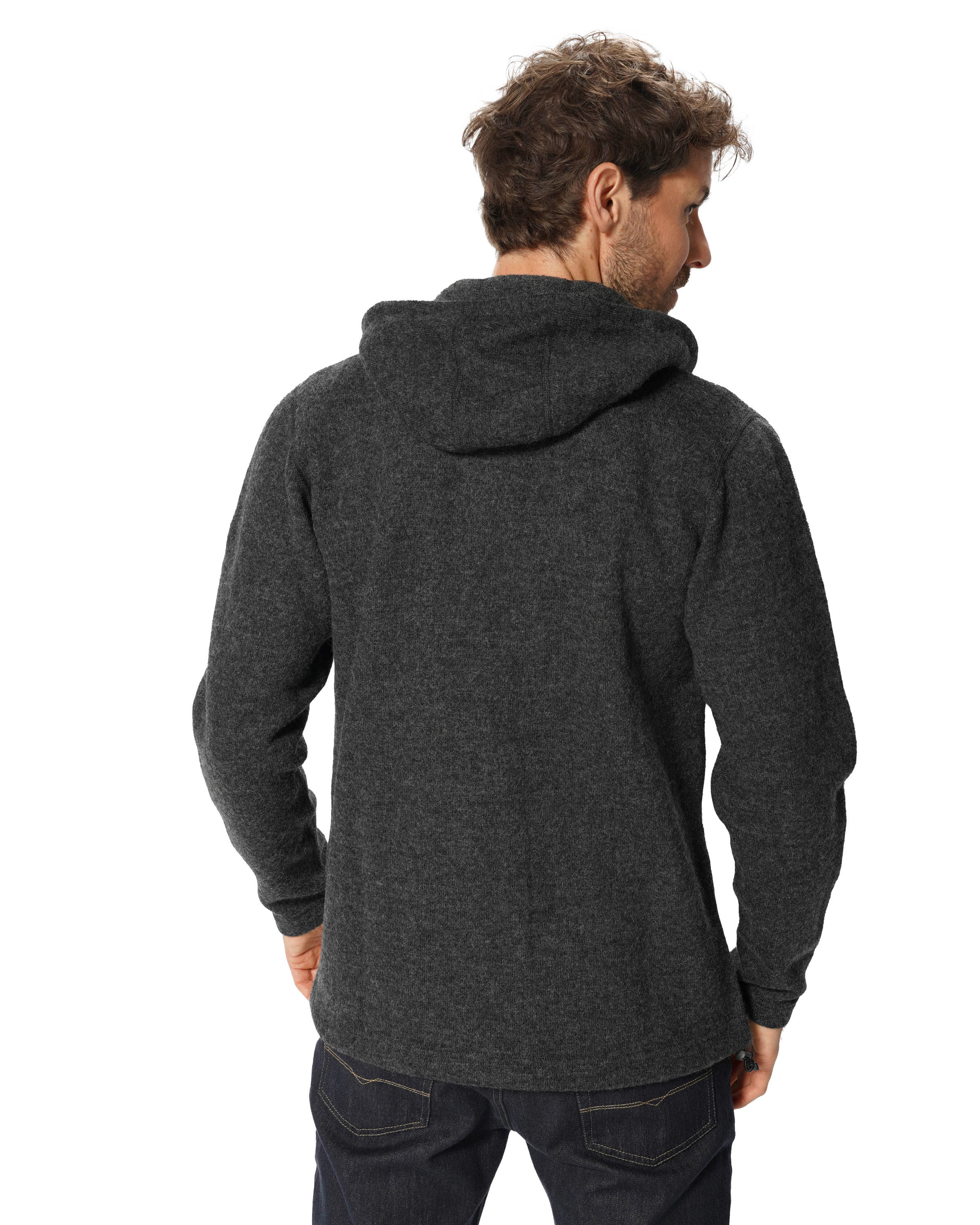 Wolljacke mit Kapuze