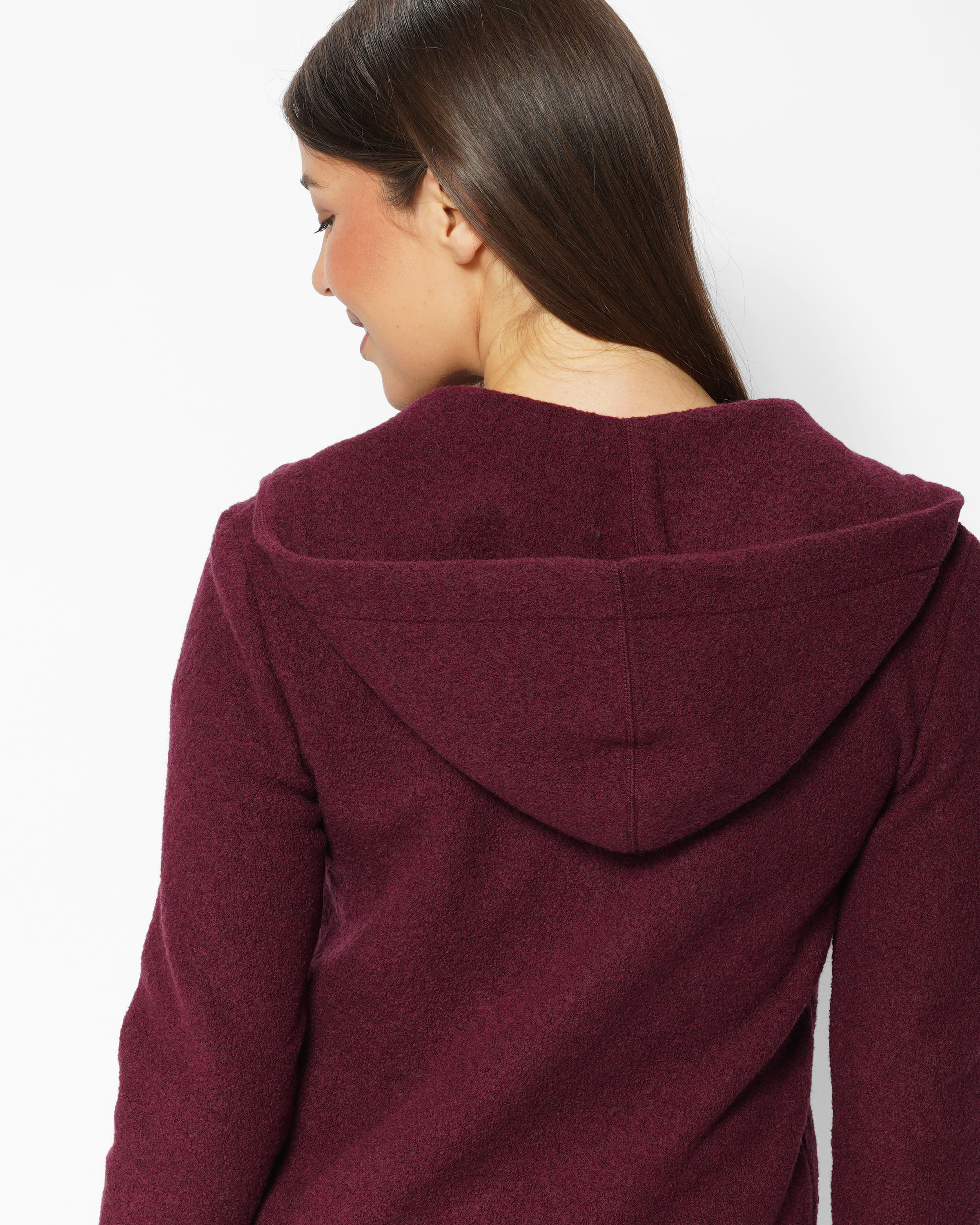 Wollkrepp Kapuzenjacke