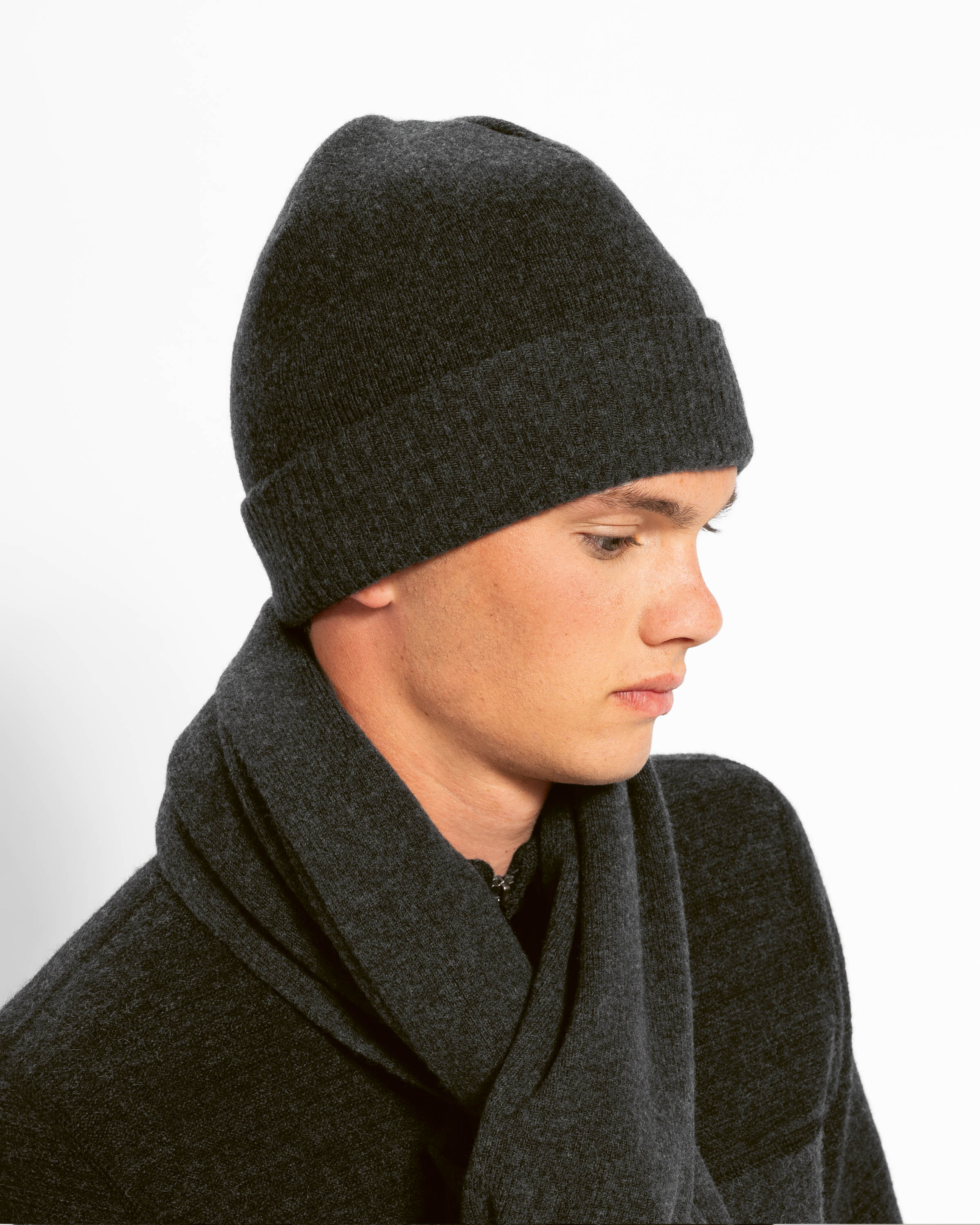 Strickmütze mit Umschlag