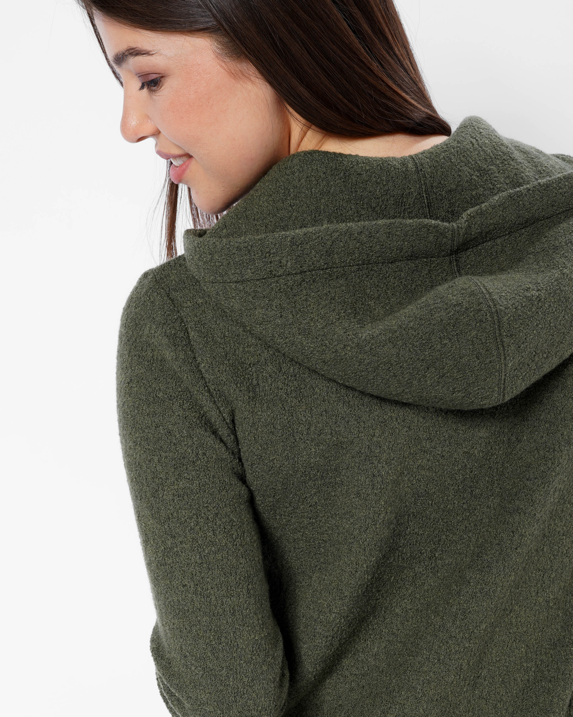 Wollkrepp Kapuzenjacke