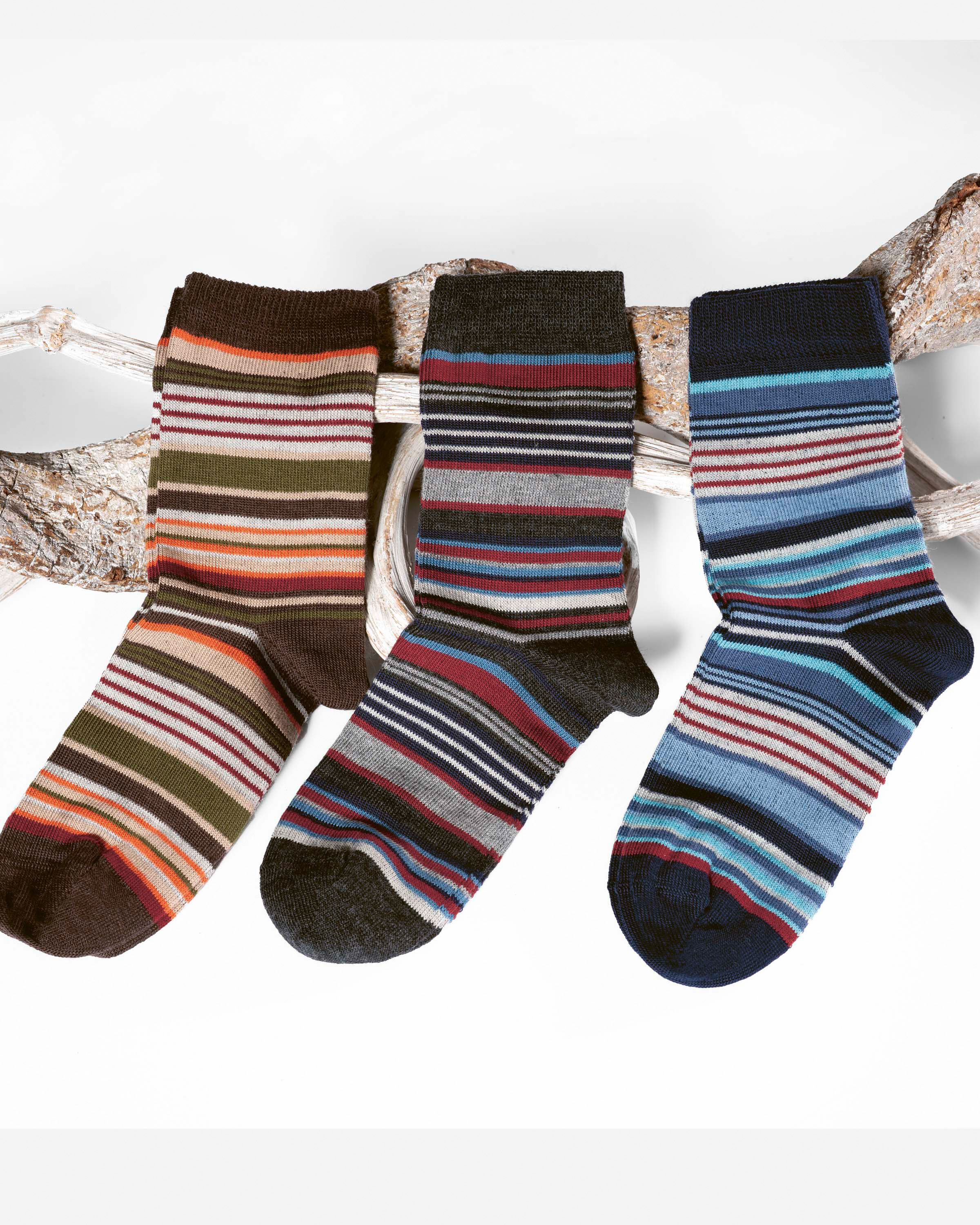 Ringelsocken Wolle/Baumwolle