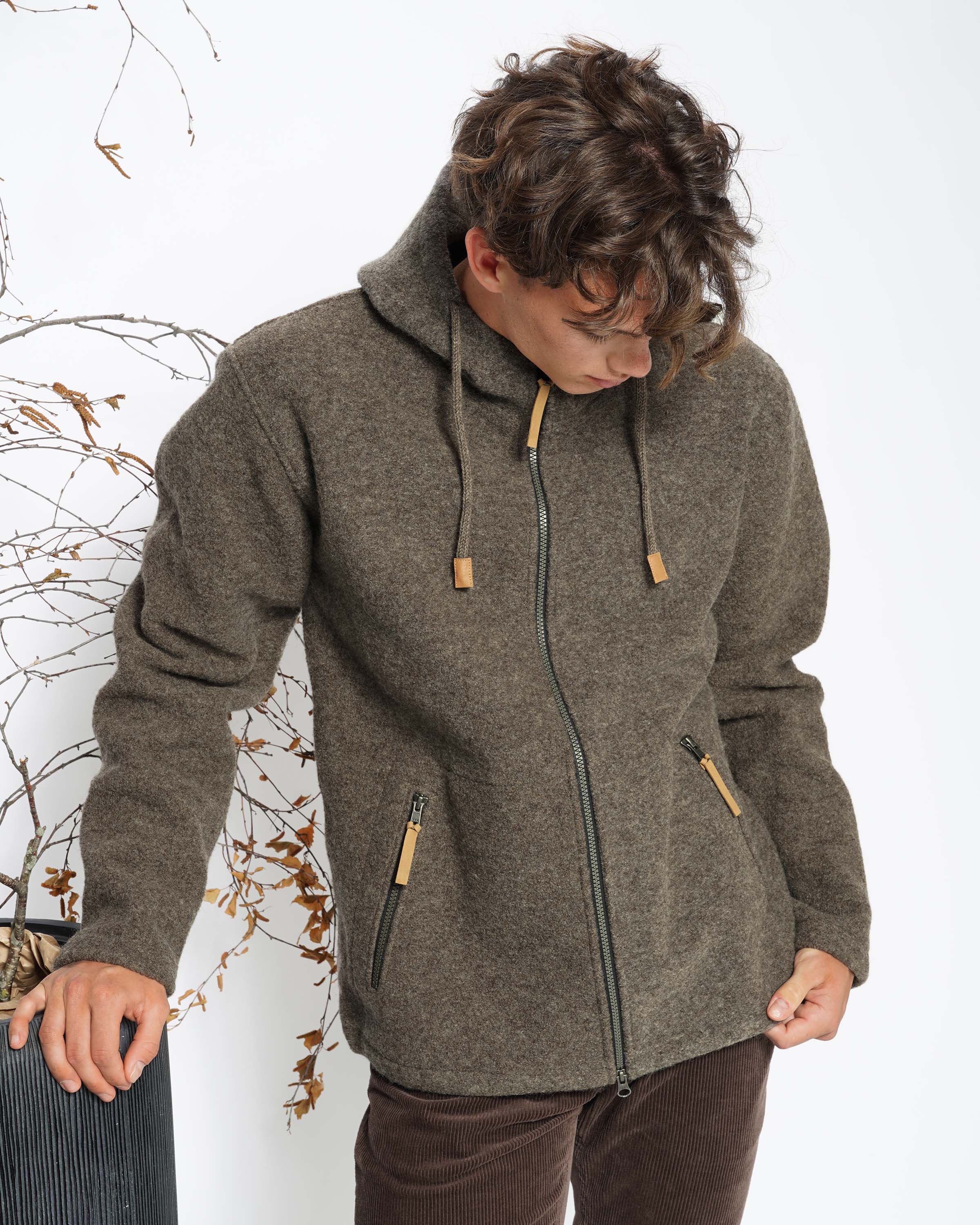 Undyed Walkjacke mit Kapuze