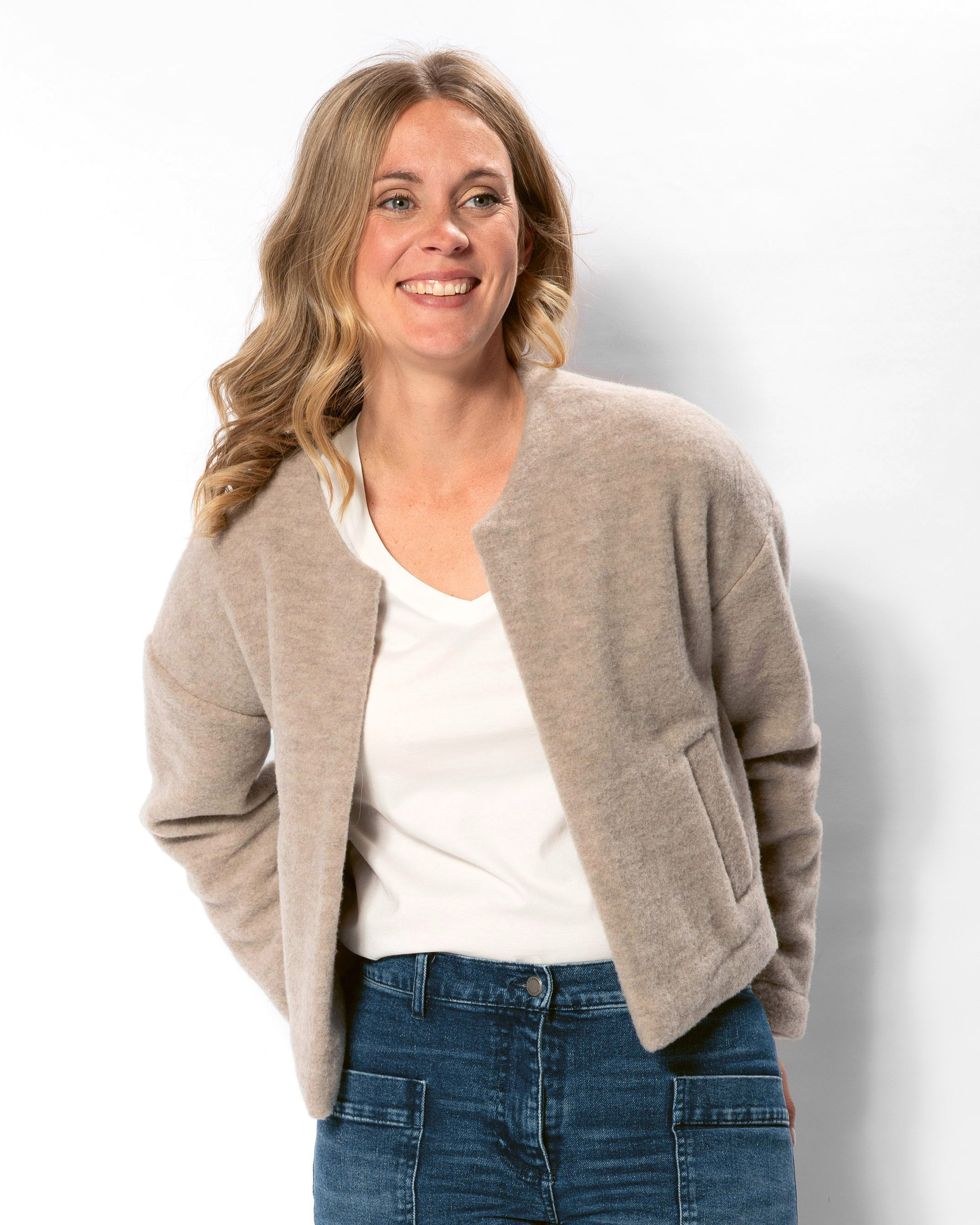 Fleece-Boxyjacke