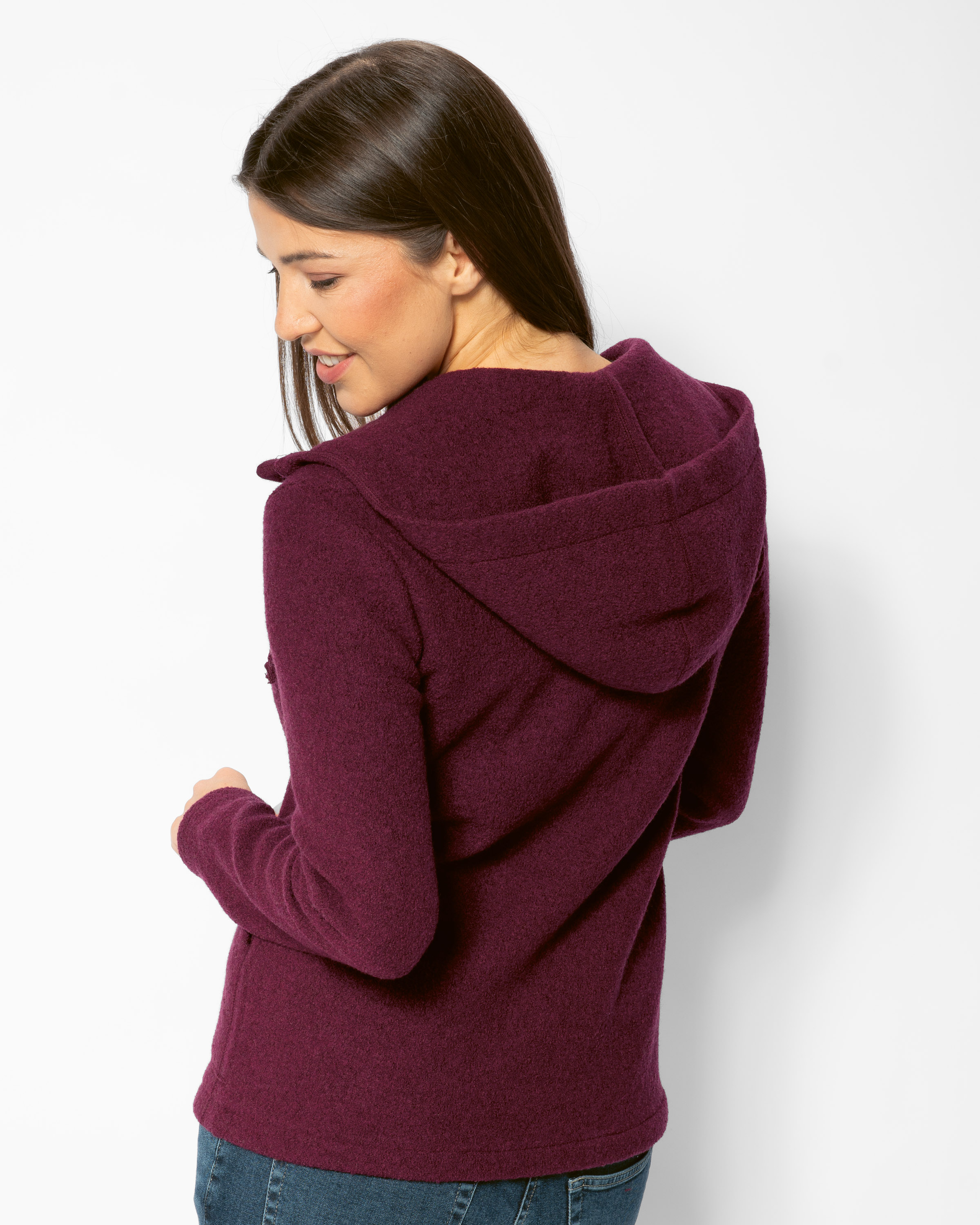 Wollkrepp Kapuzenjacke