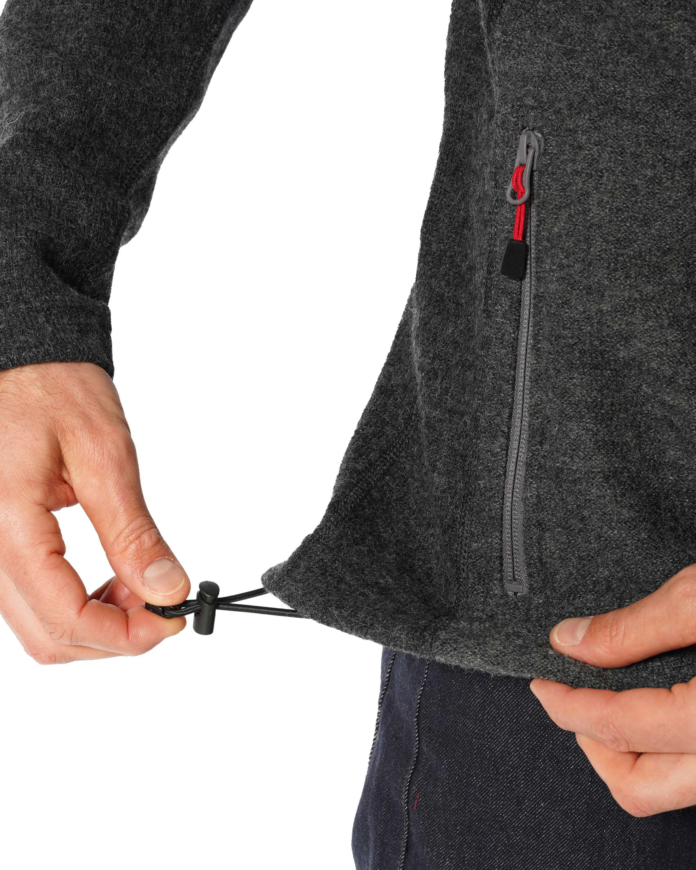 Wolljacke mit Kapuze