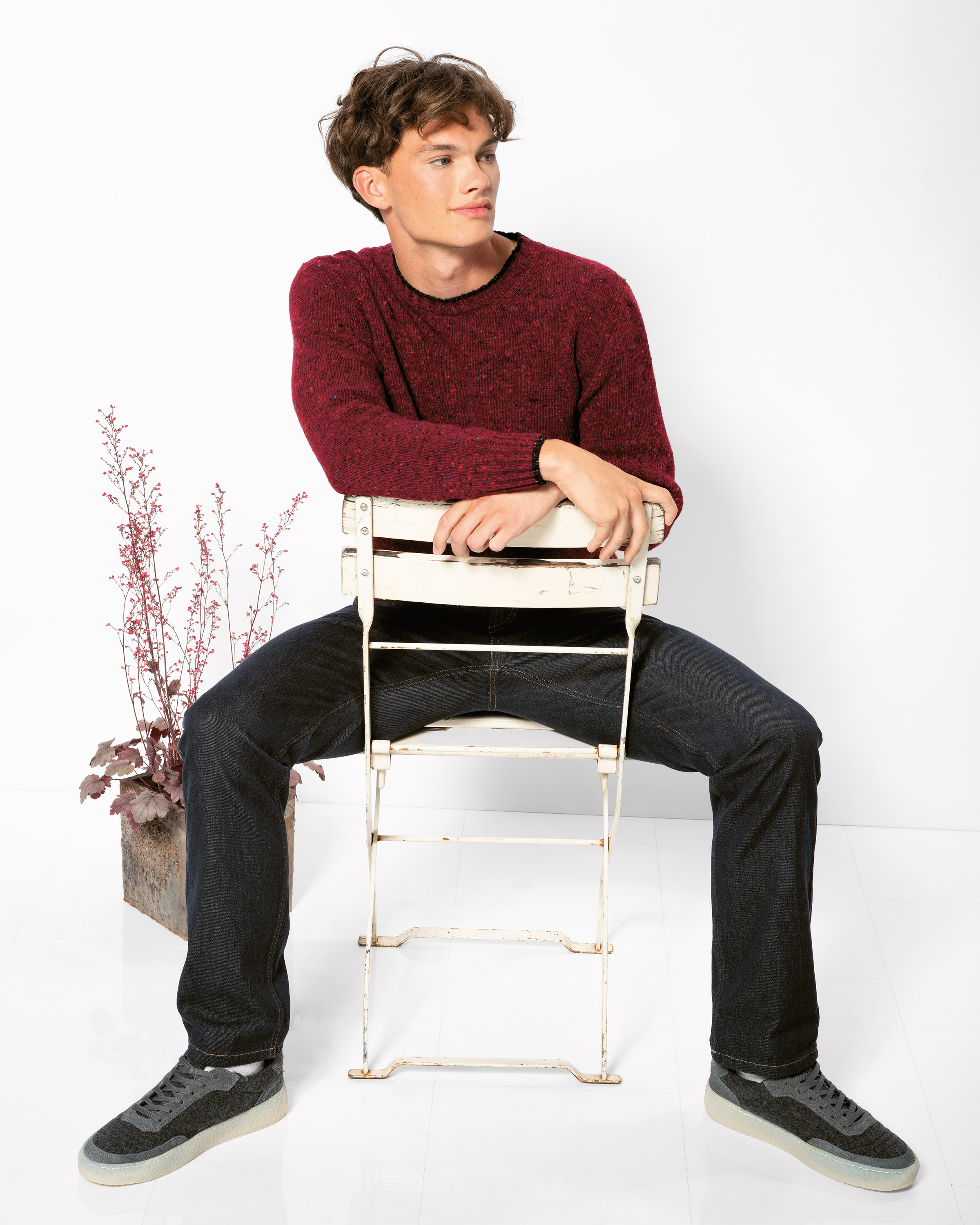 Strickpullover Tweed