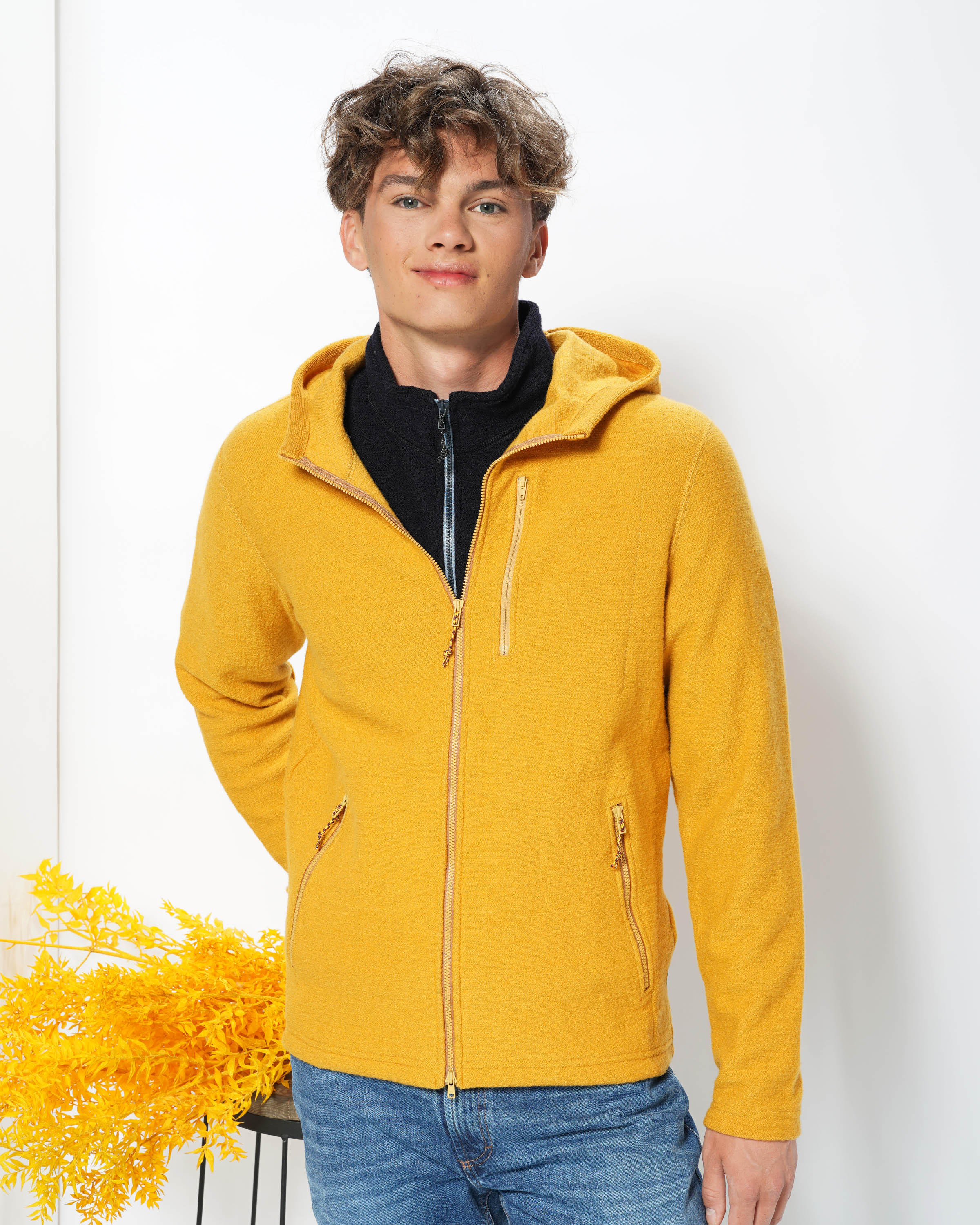 Walkjacke mit Kapuze