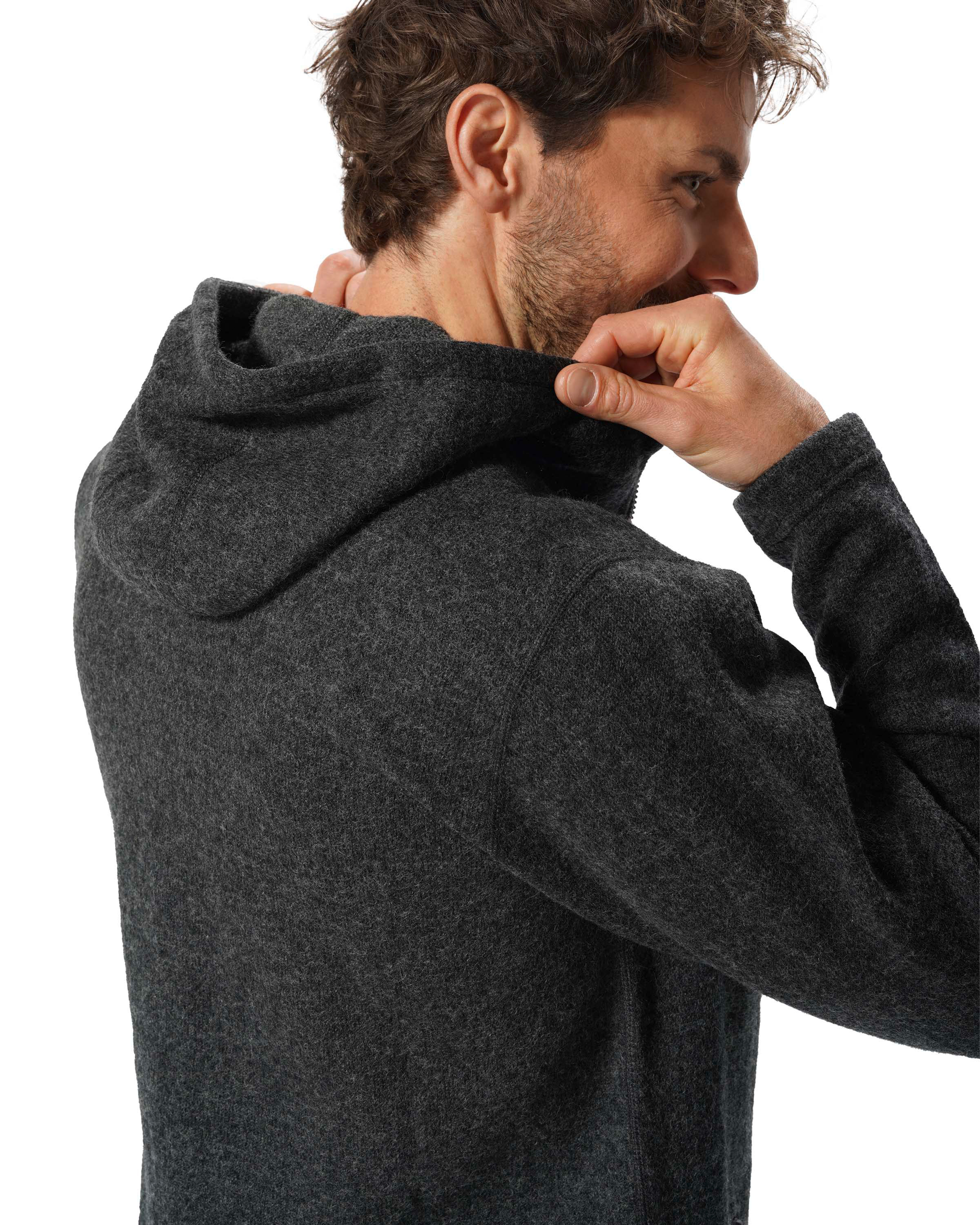 Wolljacke mit Kapuze