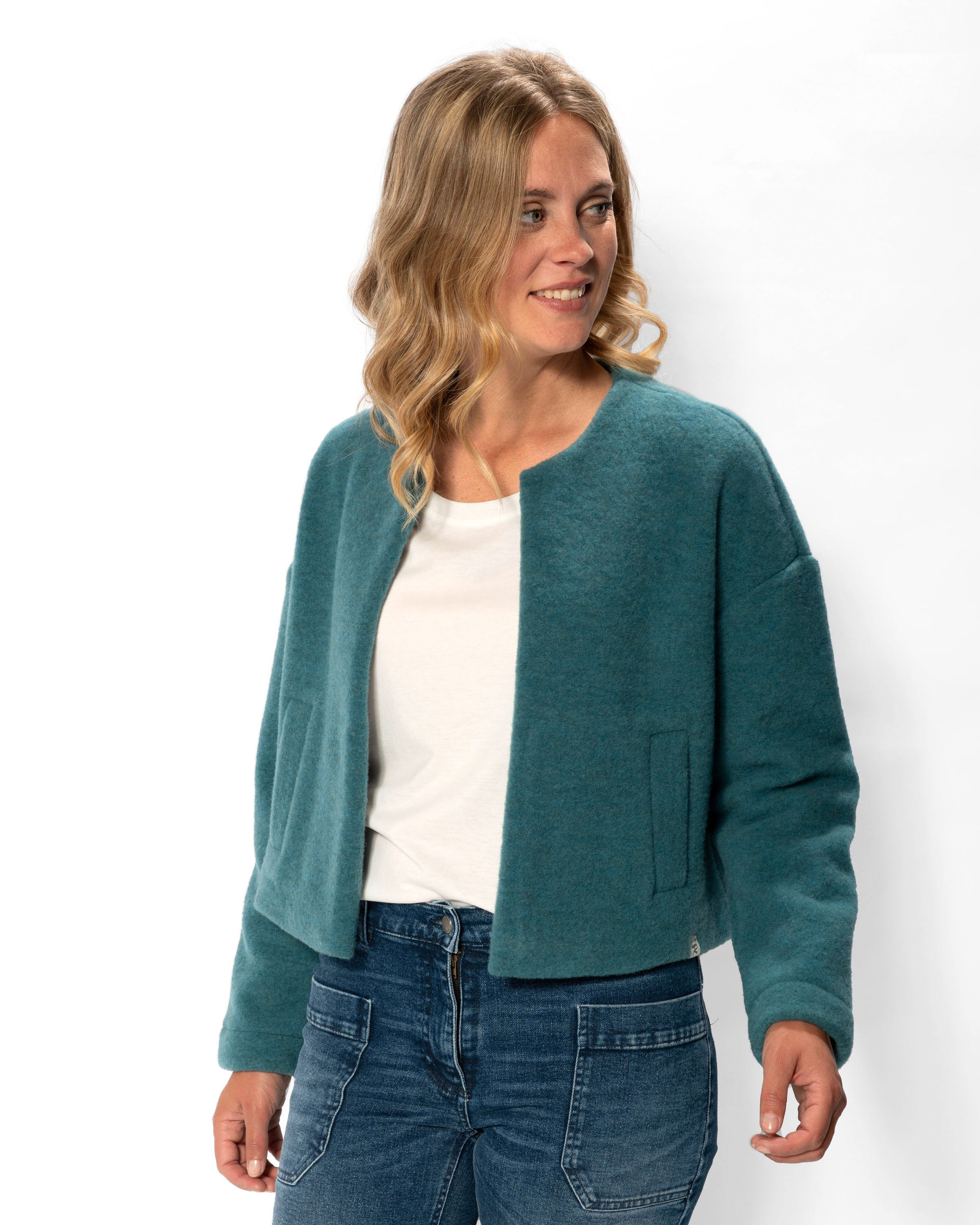 Fleece-Boxyjacke