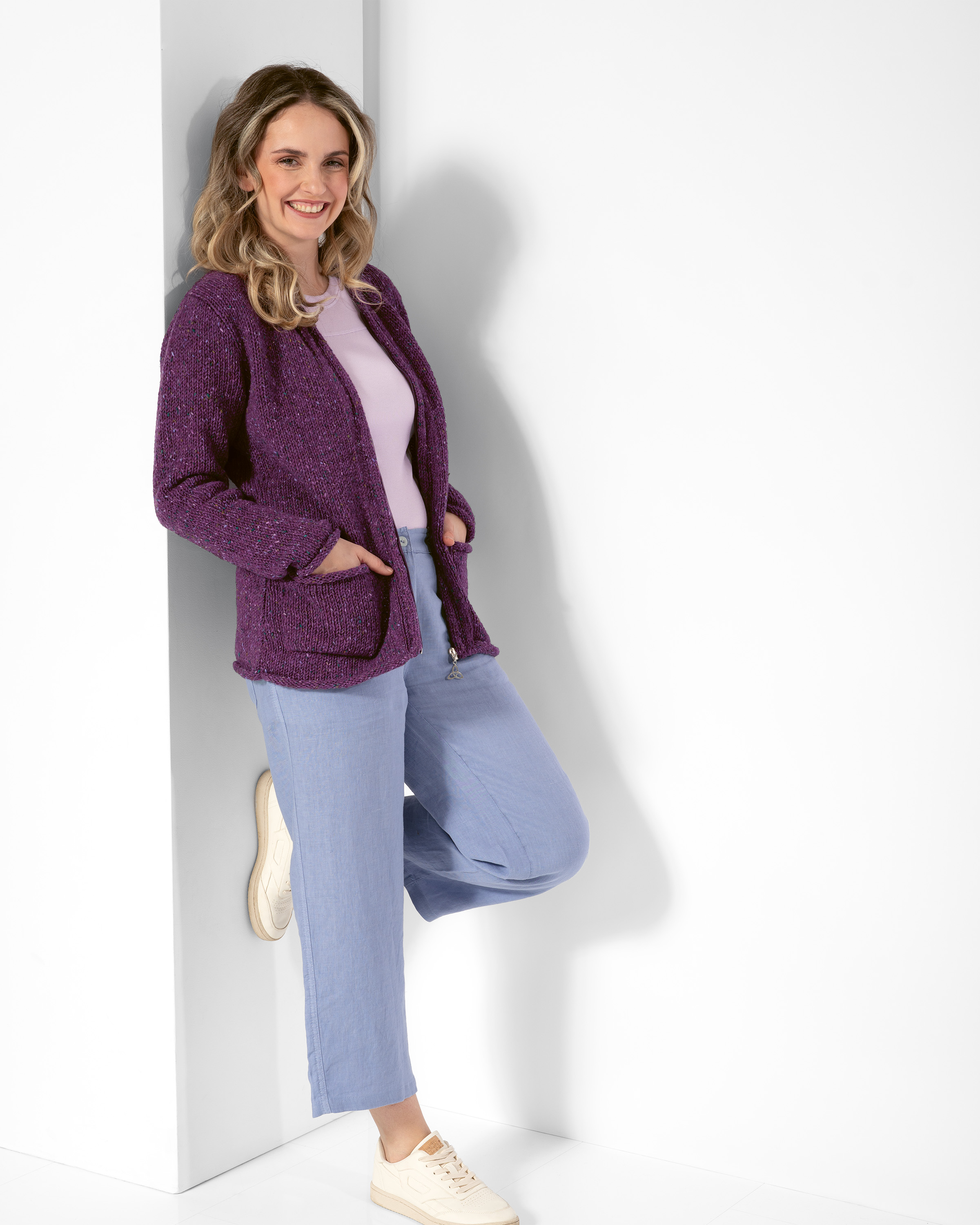 Strickjacke Tweed