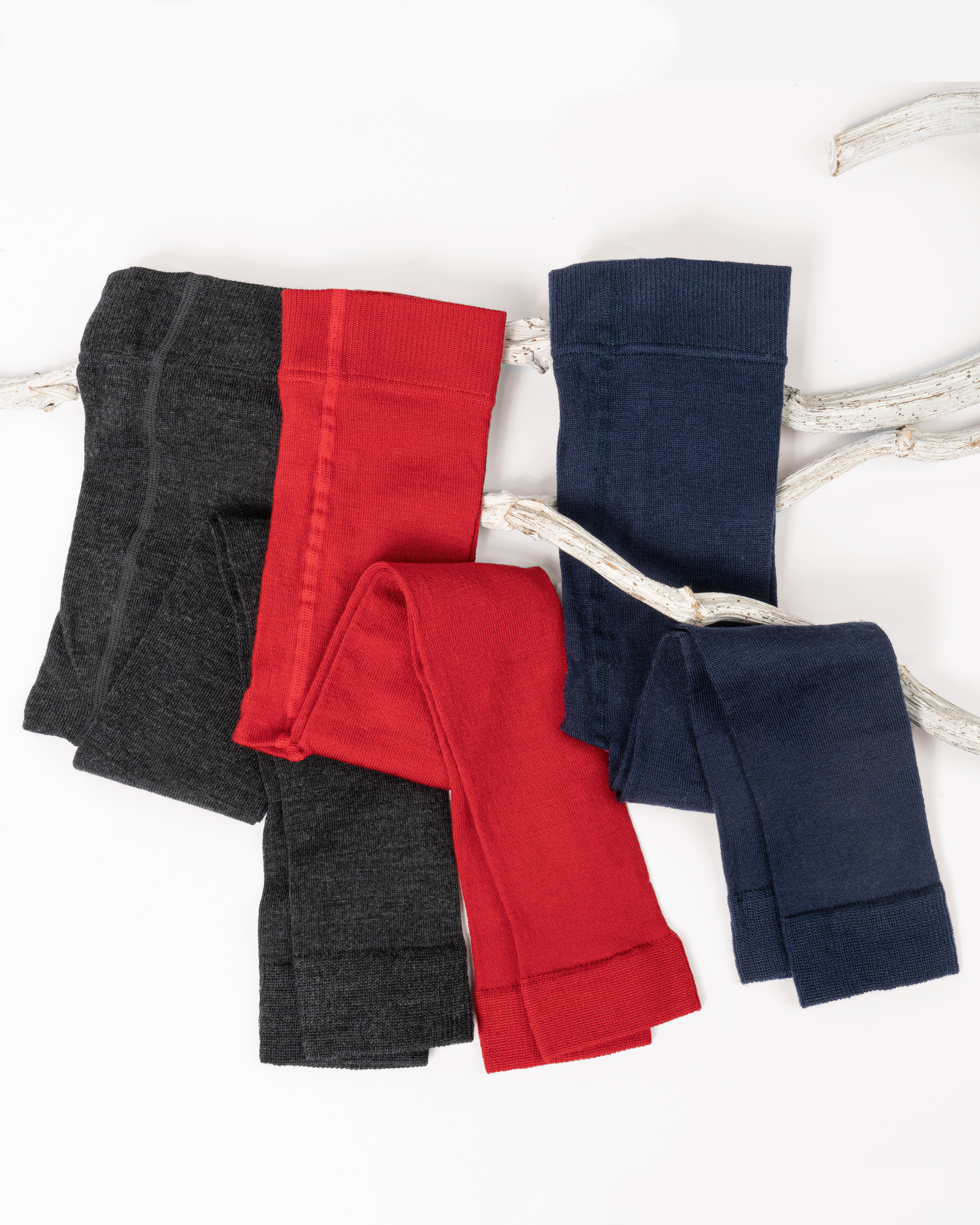 Leggings Schurwolle/Baumwolle uni