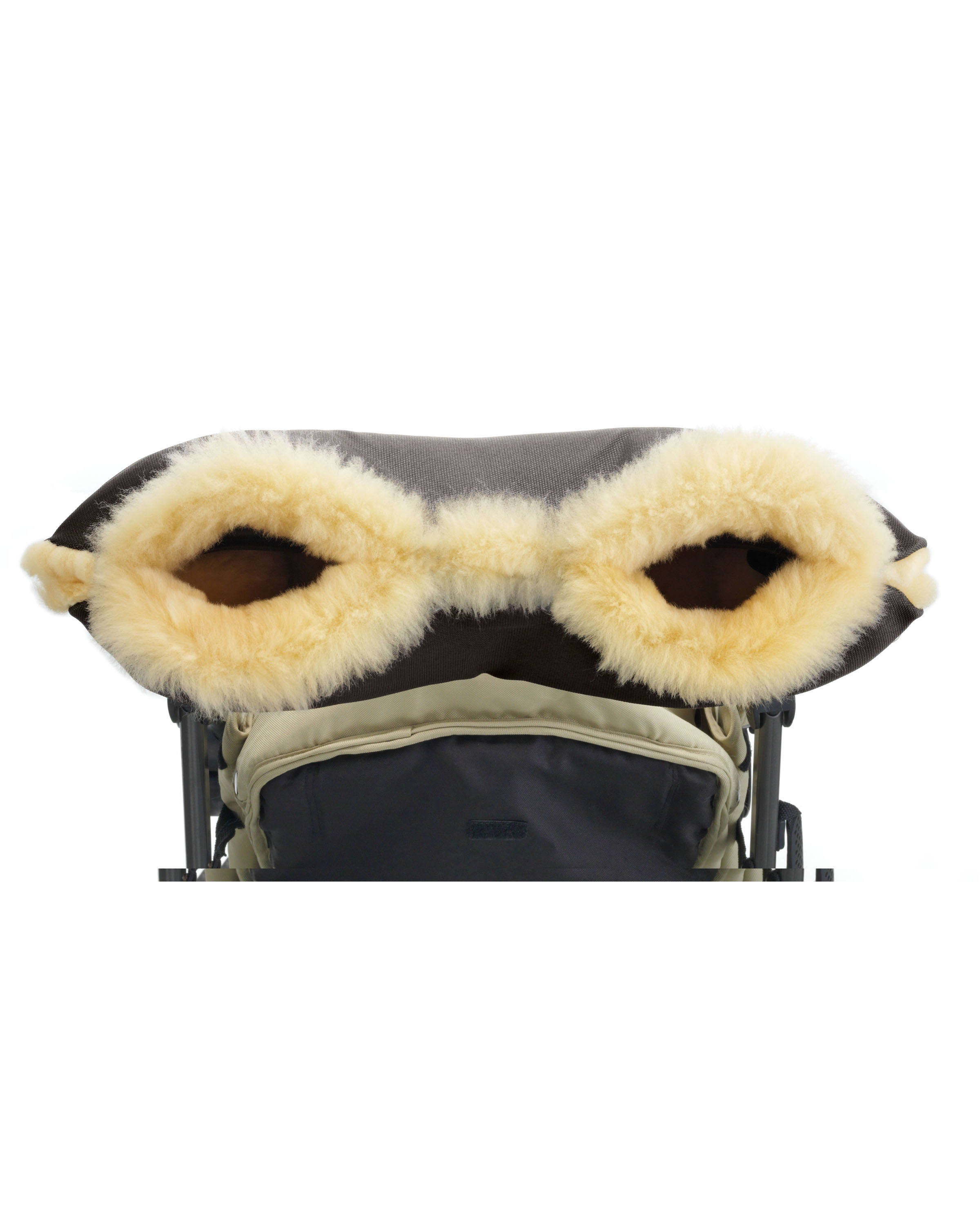 Lammfell Handwärmer für Kinderwagen