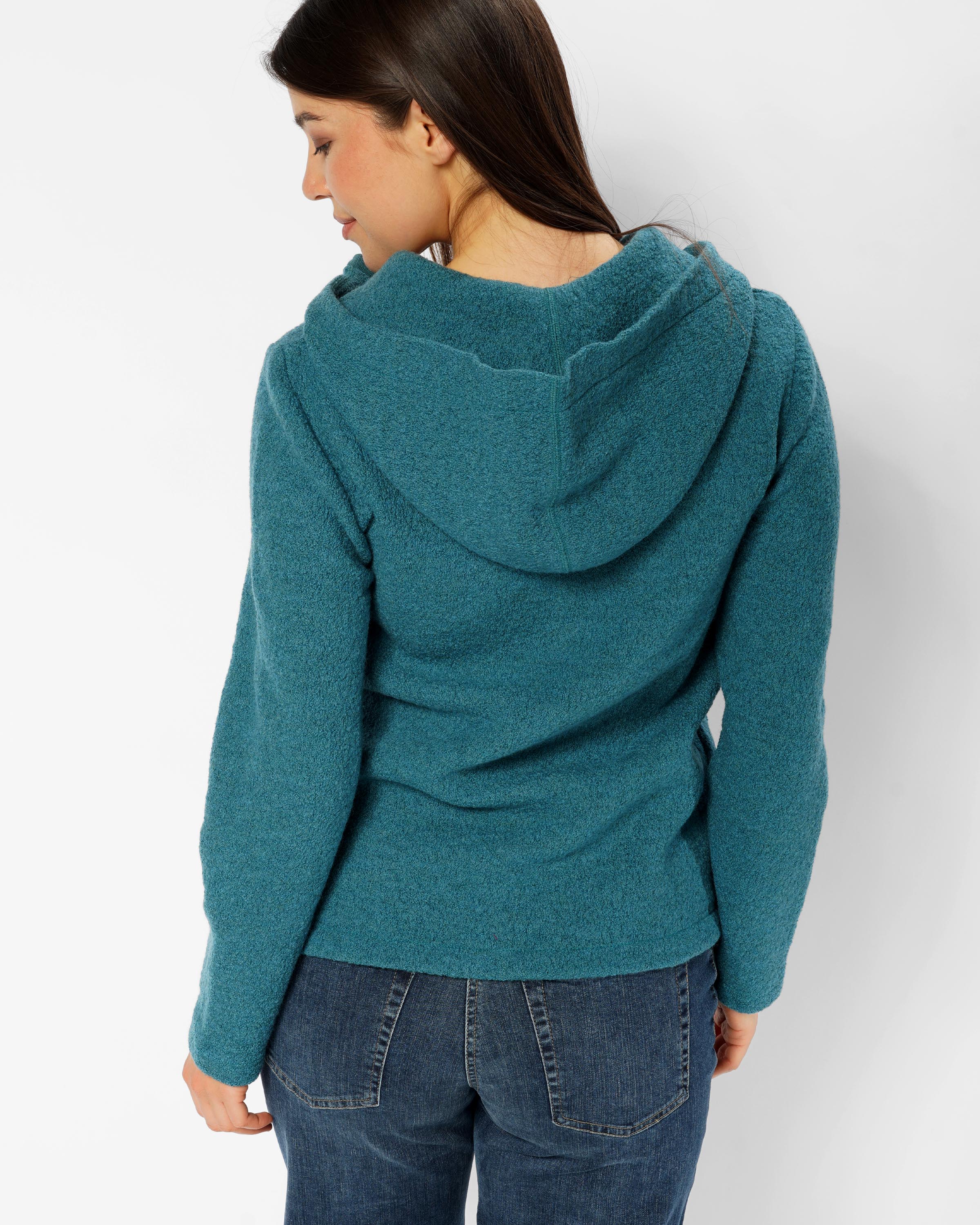 Wollkrepp Kapuzenjacke